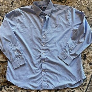 Vineyard Vines Men's Light Blue Casual Button-Down Shirt, Performance fabric